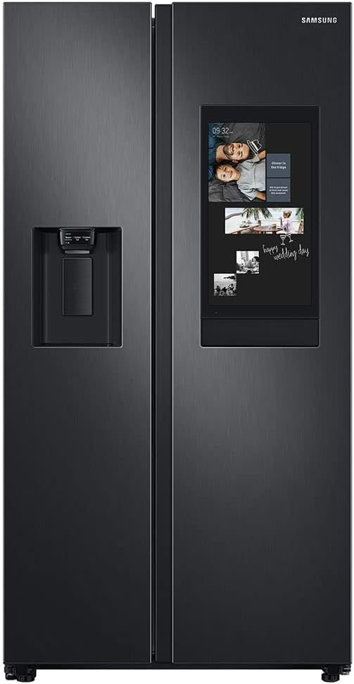 geladeira side by side preta inox