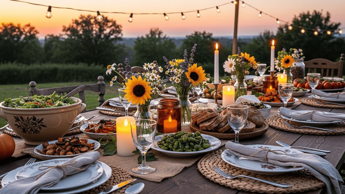 mesa posta estilo farmhouse